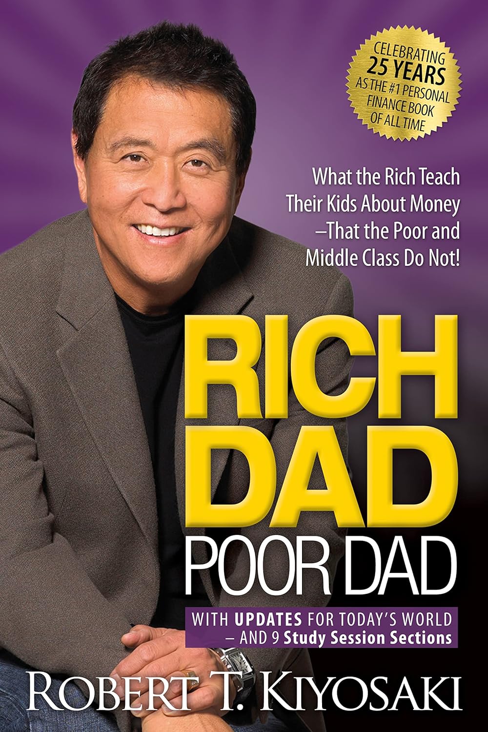 Cover of the book 'Rich Dad Poor Dad' by Robert T. Kiyosaki